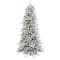 7.5ft. Pre-Lit Flocked Livingston Fir Artificial Christmas Tree with Pinecones and Clear Warm LED Lights